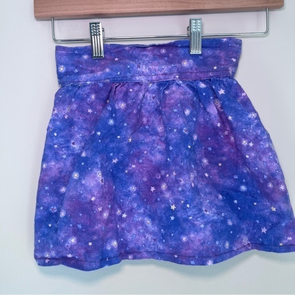 Galaxy Print Skirt in Purple and Blue